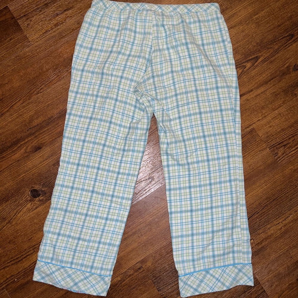 Old Navy Classic Blue & Yellow Plaid Wide Leg Pajama Pants Size M - Picture 3 of 8